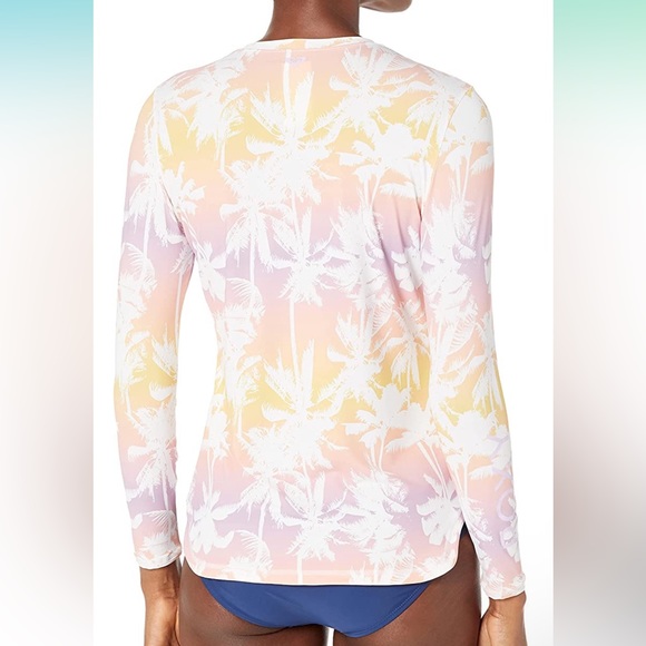 Free ship! Roxy EUC Sea Skippin' Long Sleeve UPF 50 Rashguard SZ Large - Picture 2 of 2